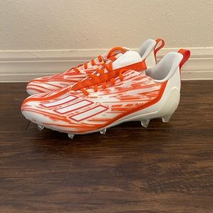 Adidas Adizero White/Orange Football Cleats Mens GZ6913